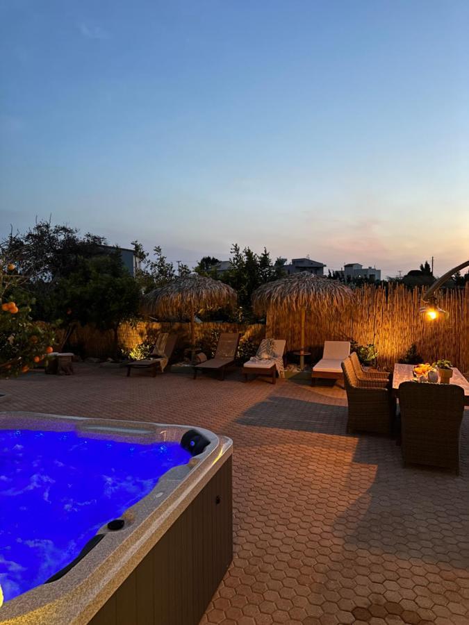 Villa Aspasia With Private Jacuzzi - Oasis Resort Kokkinos Pirgos Exterior photo